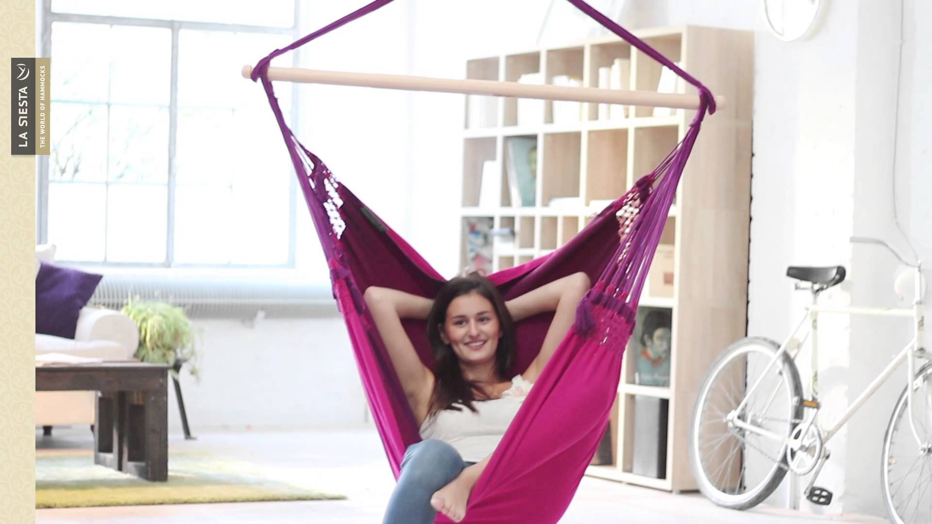 Diy fabric hanging chair