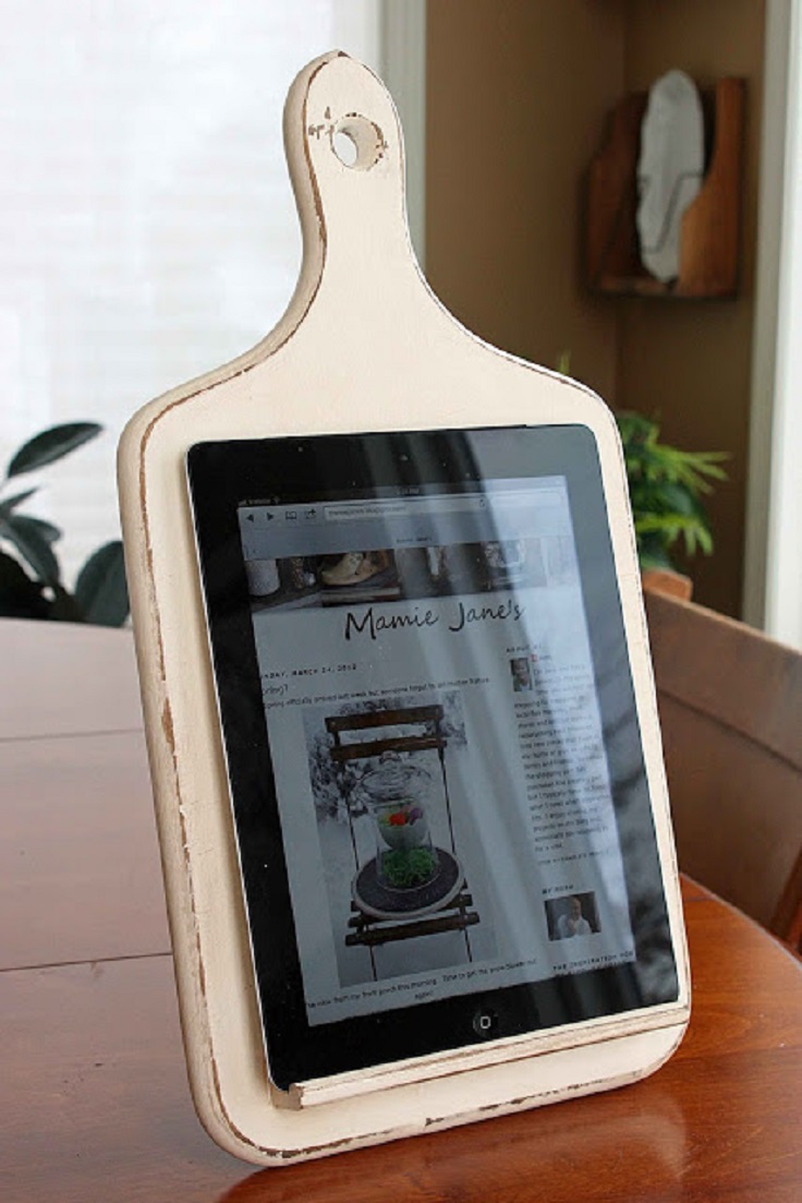 Diy kitchen tablet holder