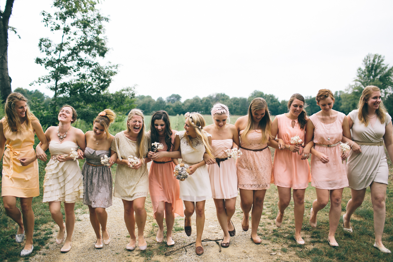 Diy mismatched bridesmaids dresses