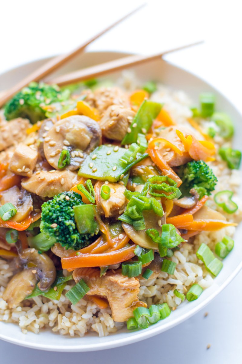 Healthy chicken stir fry