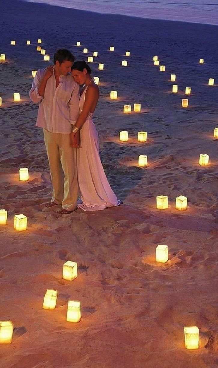 Lantern lighting for beach wedding diy