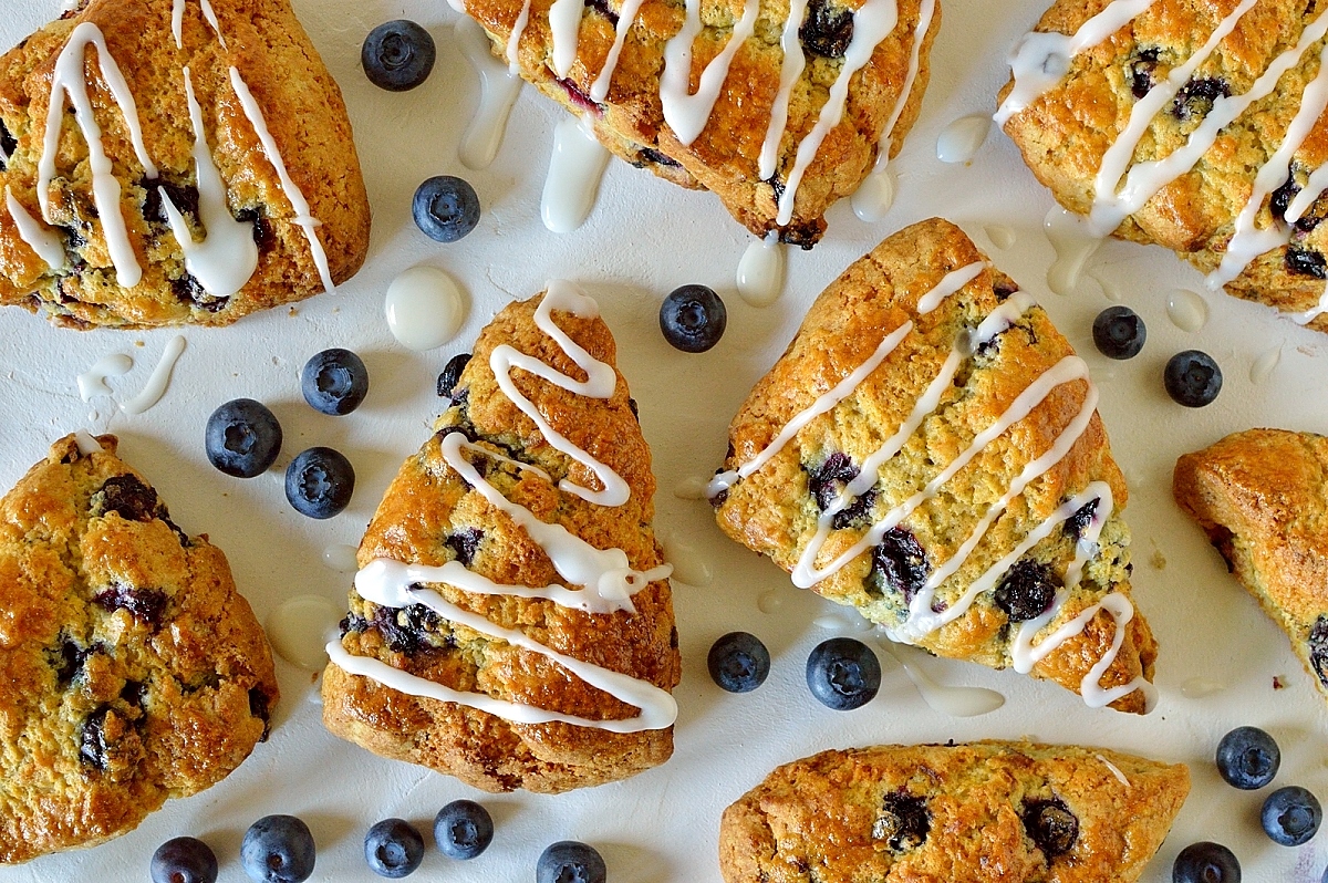 Lemon blueberry cardamom scones - up your breakfast game with these light, tender, delicious scones.