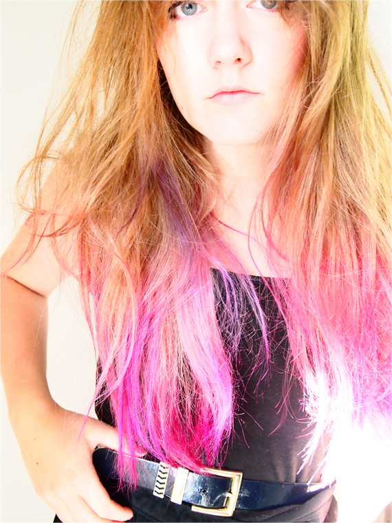 Pink ombre hair diy