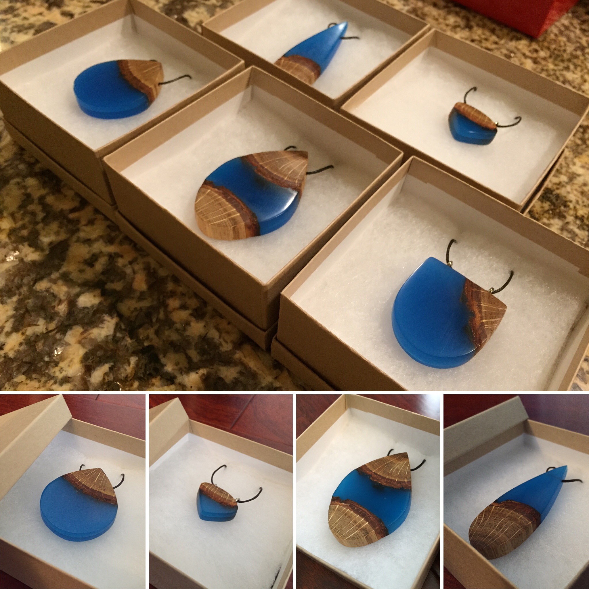 Wood and resin jewelry diy