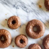 Baked pumpkin donuts with chai spice glaze