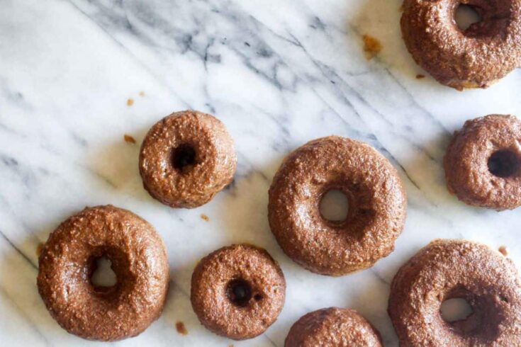 Baked pumpkin donuts with chai spice glaze