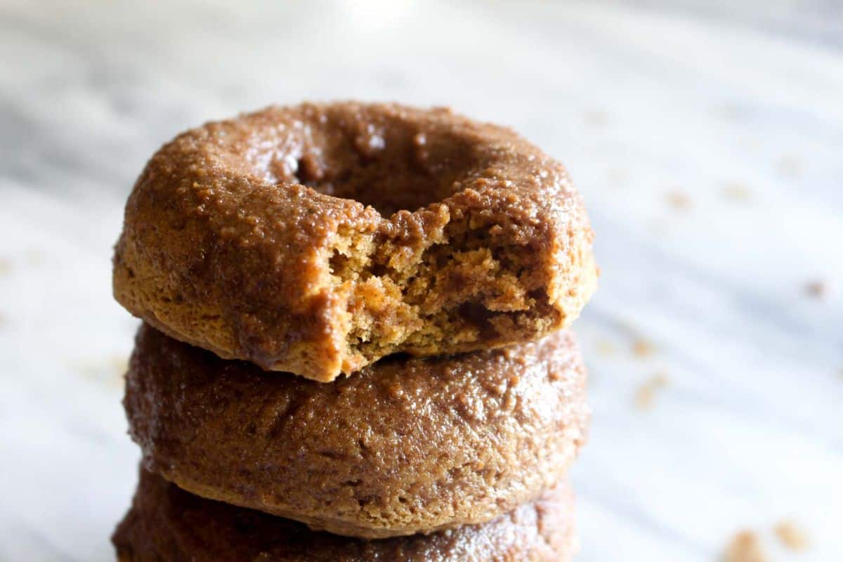 Baked pumpkin donuts with chai spice glaze recipe