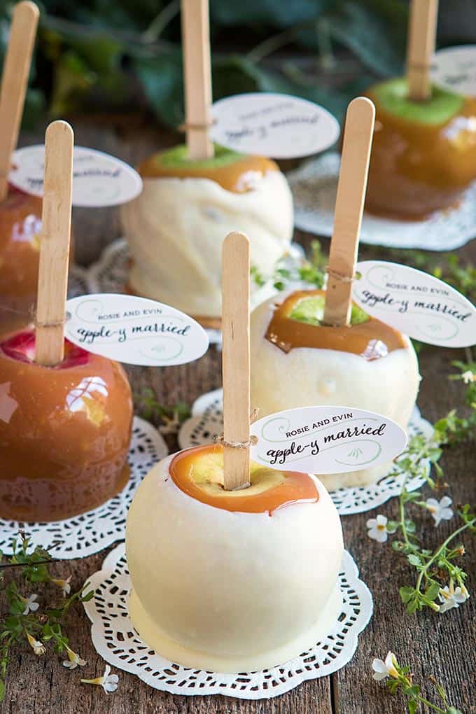 Caramel apple favor diy