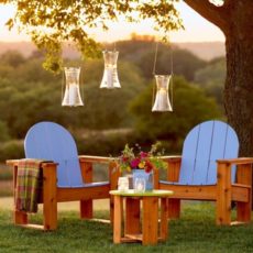 Diy fence post chairs