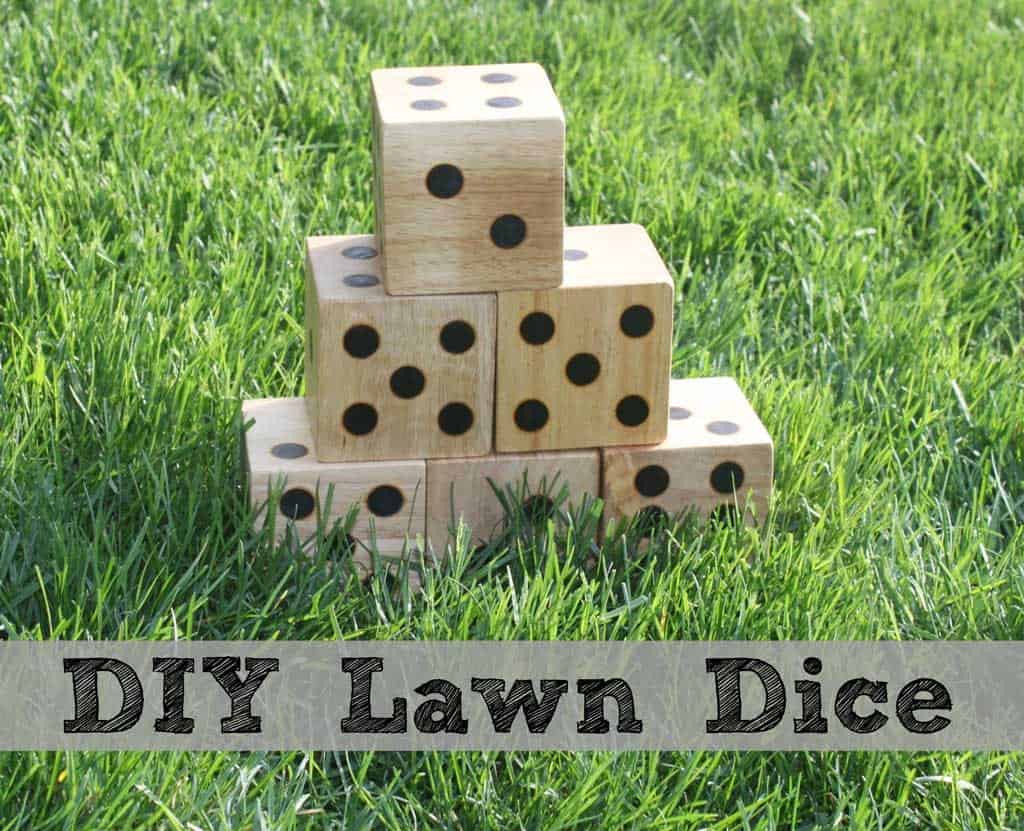 Diy wooden lawn dice