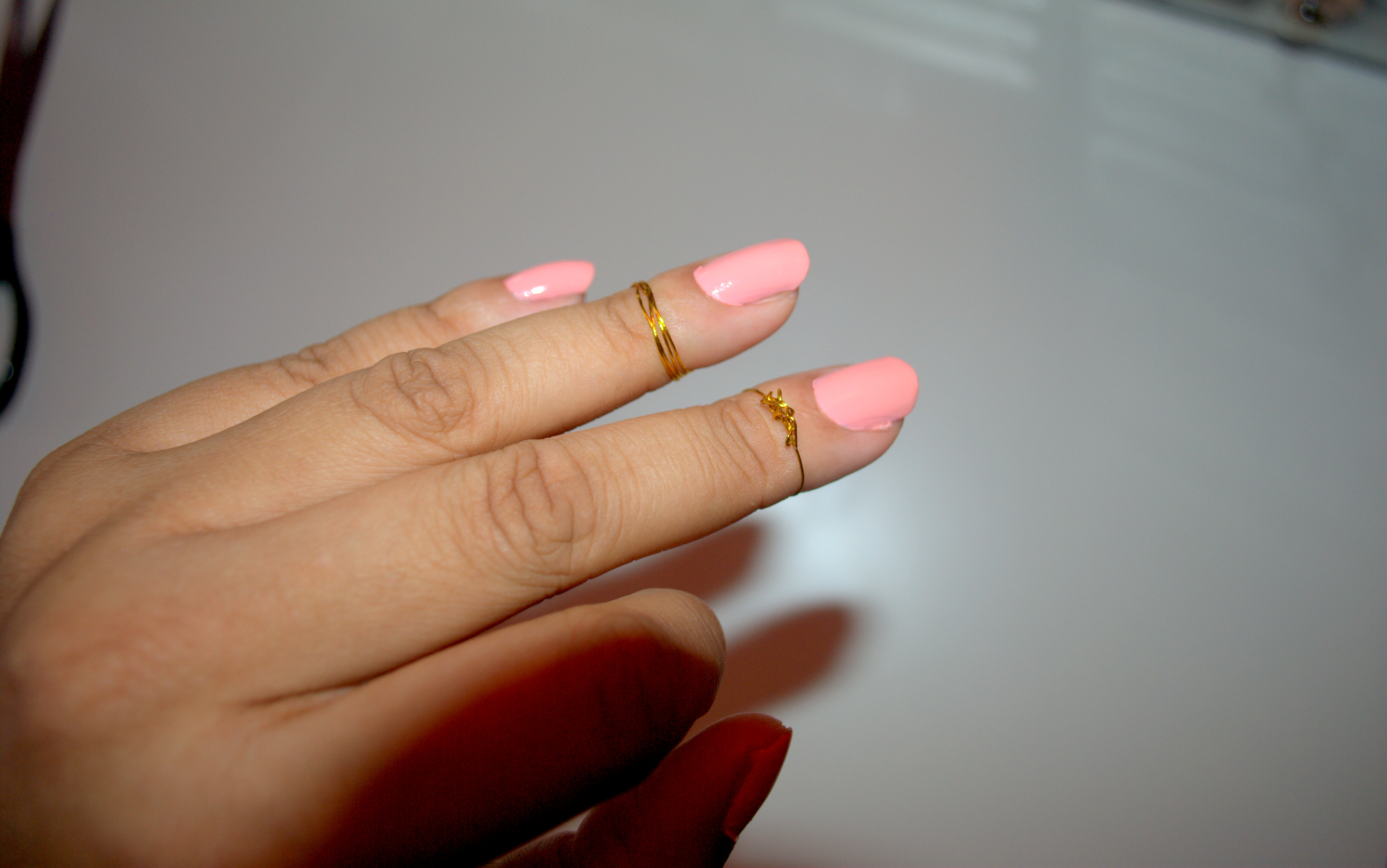 Extra small top knuckle rings