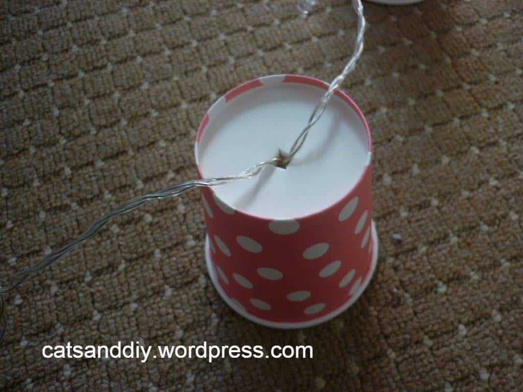 Paper cup string lights