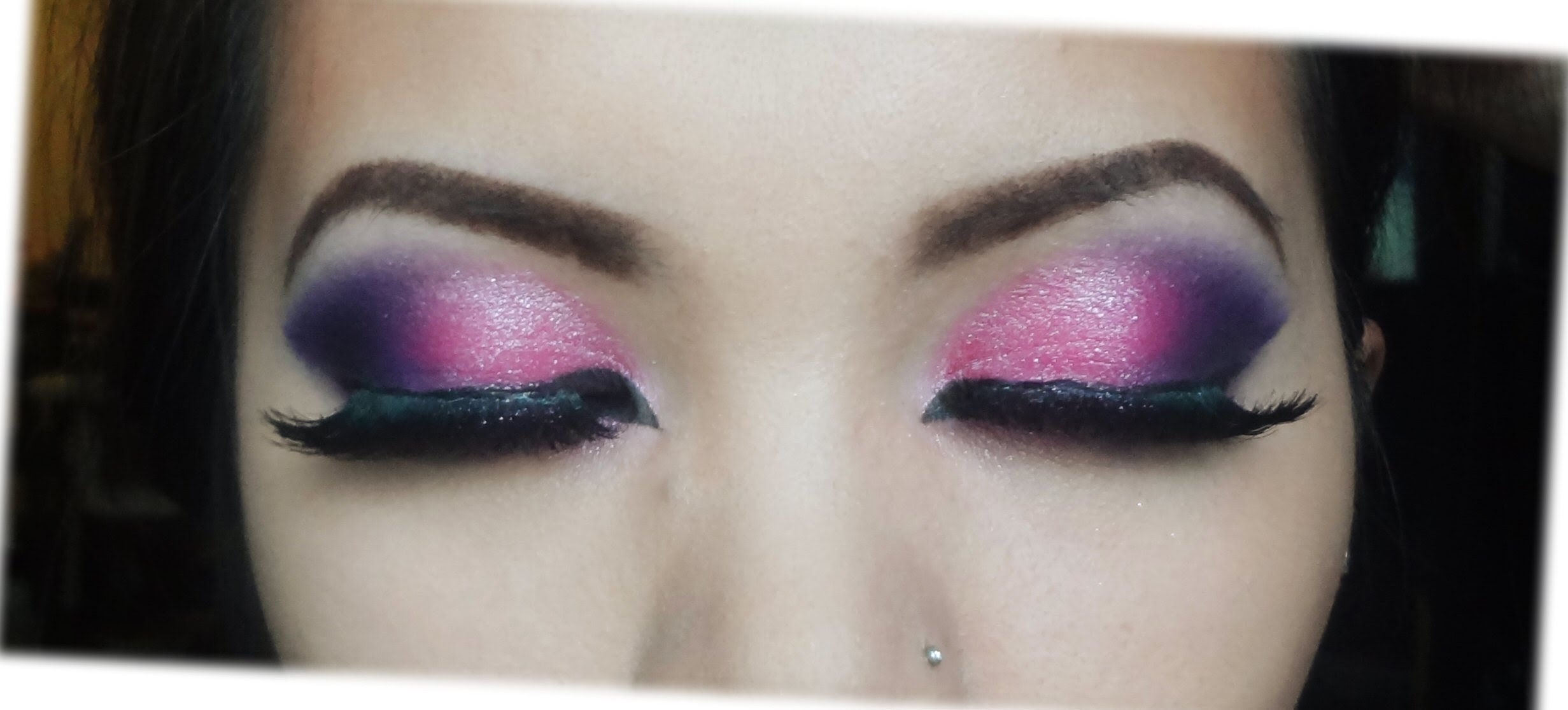 Pink and purple smoky eye