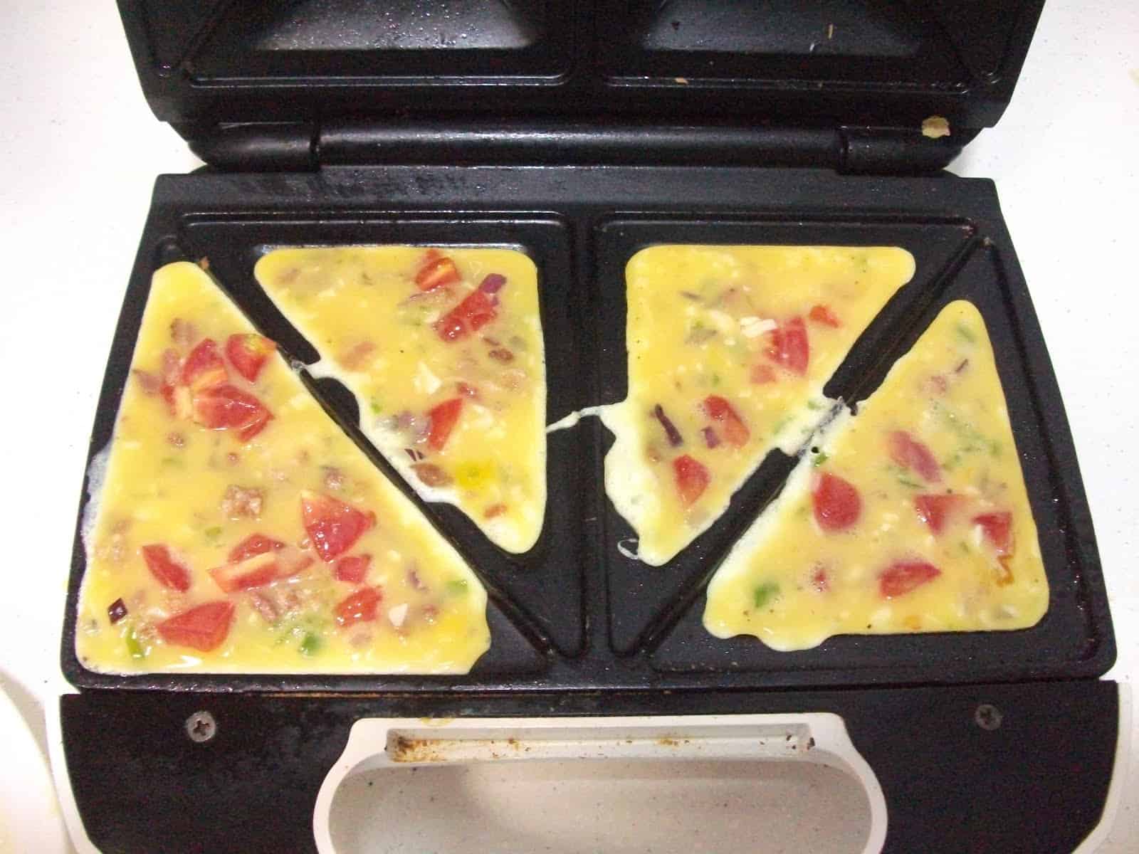 Sandwich maker omelettes
