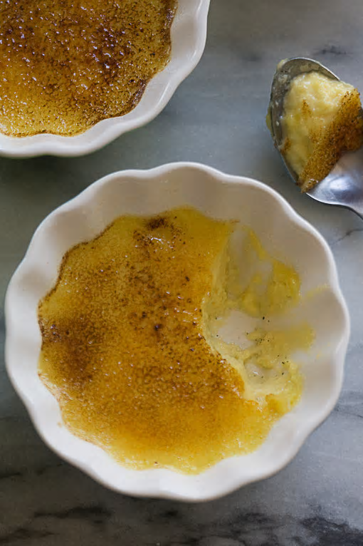 Sweet corn creme brulee