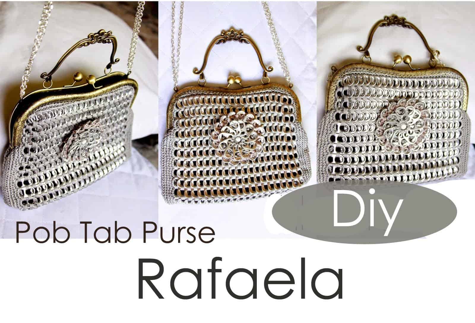 Vintage inspired pop tab chain clutch