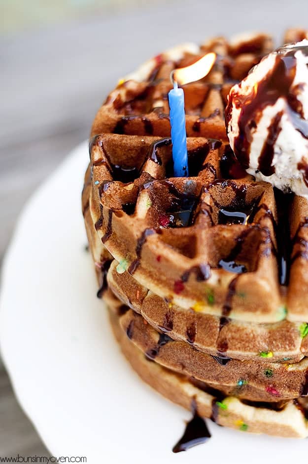 Birthday cake waffles recipe