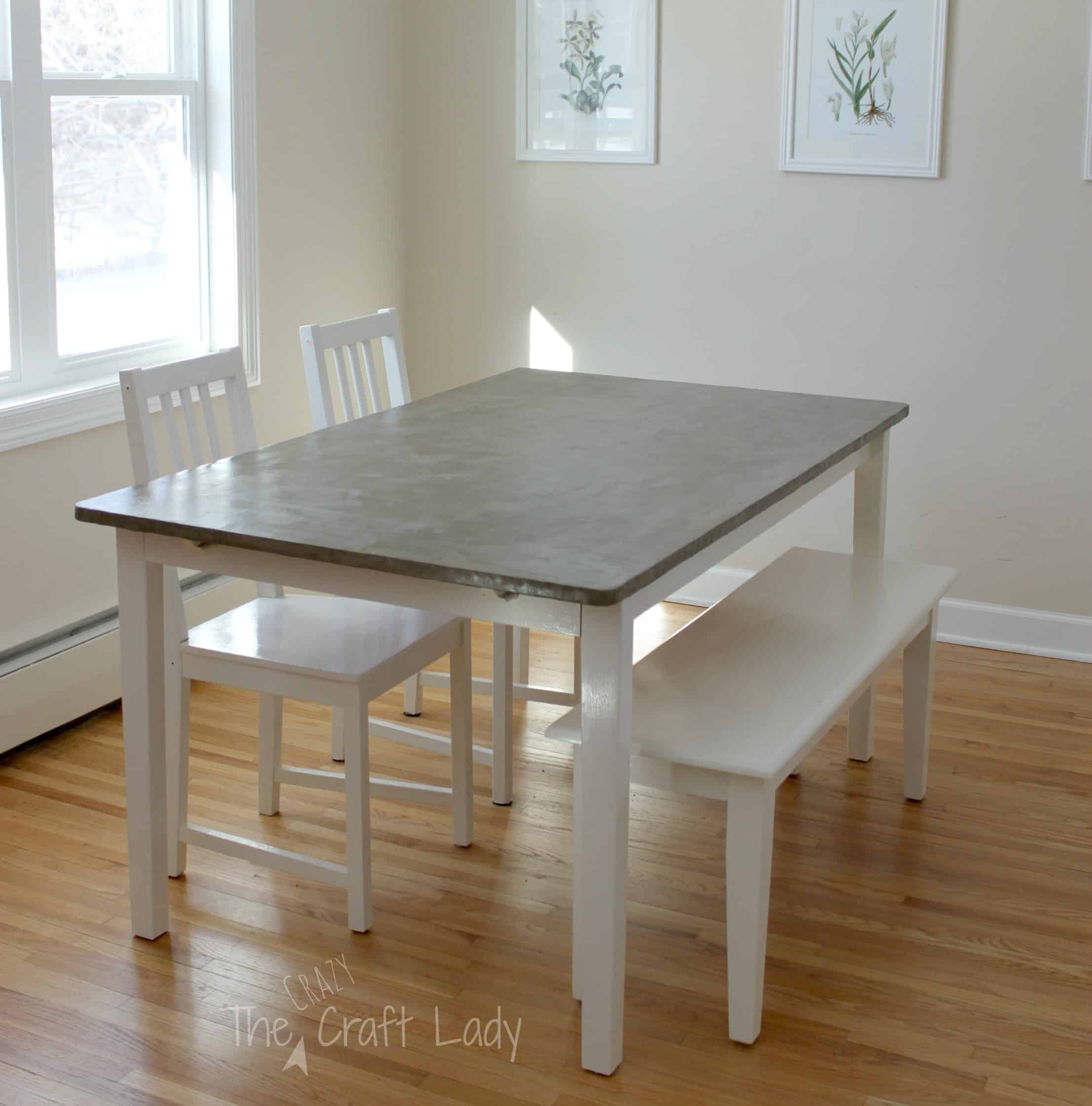 Diy concrete dining room table