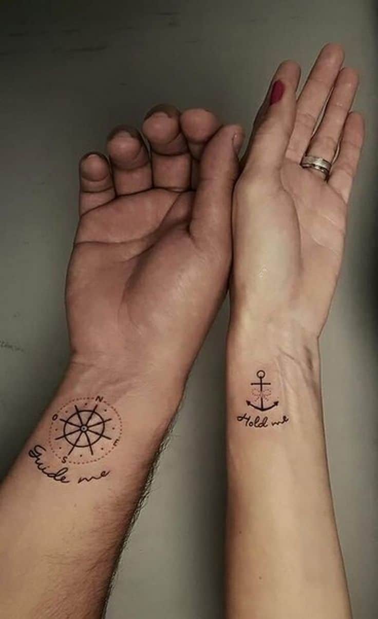 60 Soulmate Matching Couple Tattoos With Meaning