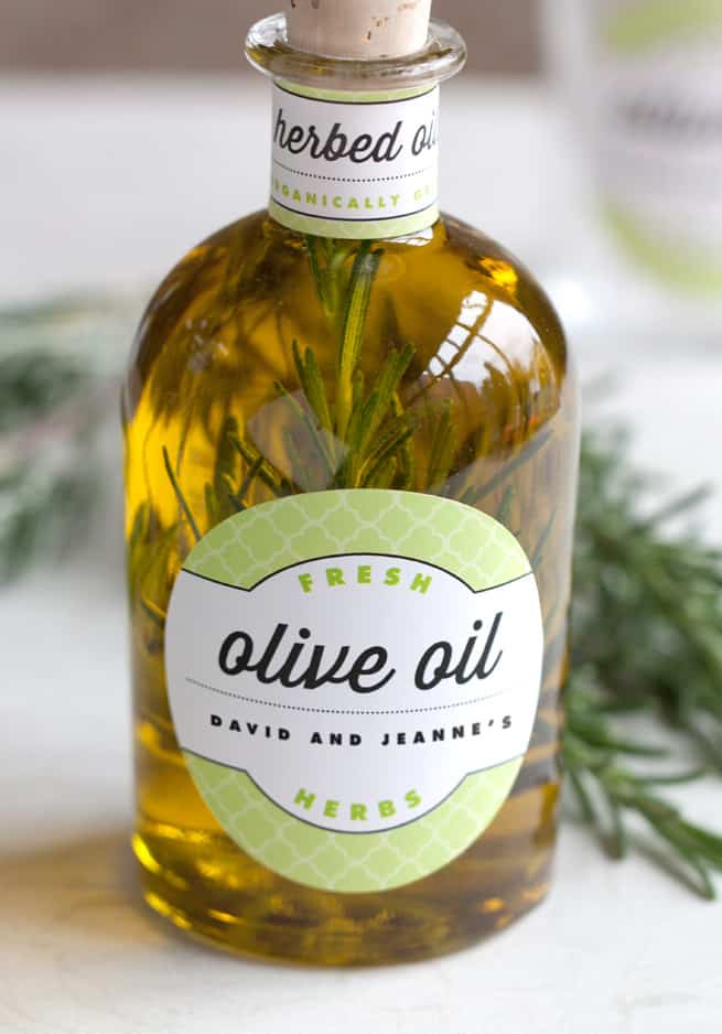 Herb infused olive oil