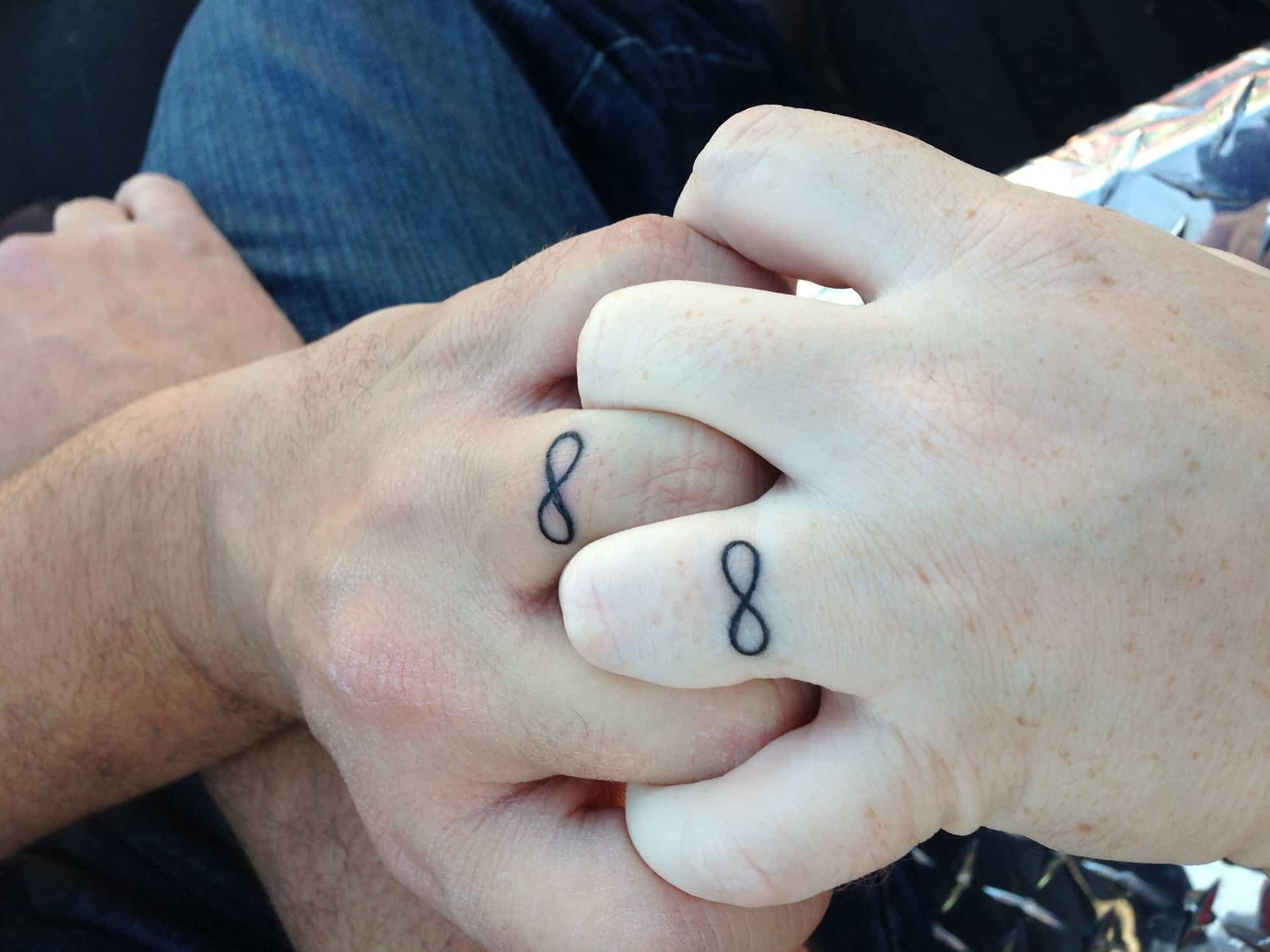 Infinity symbol wedding tattoo idea