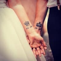King and queen wedding tattoos diy