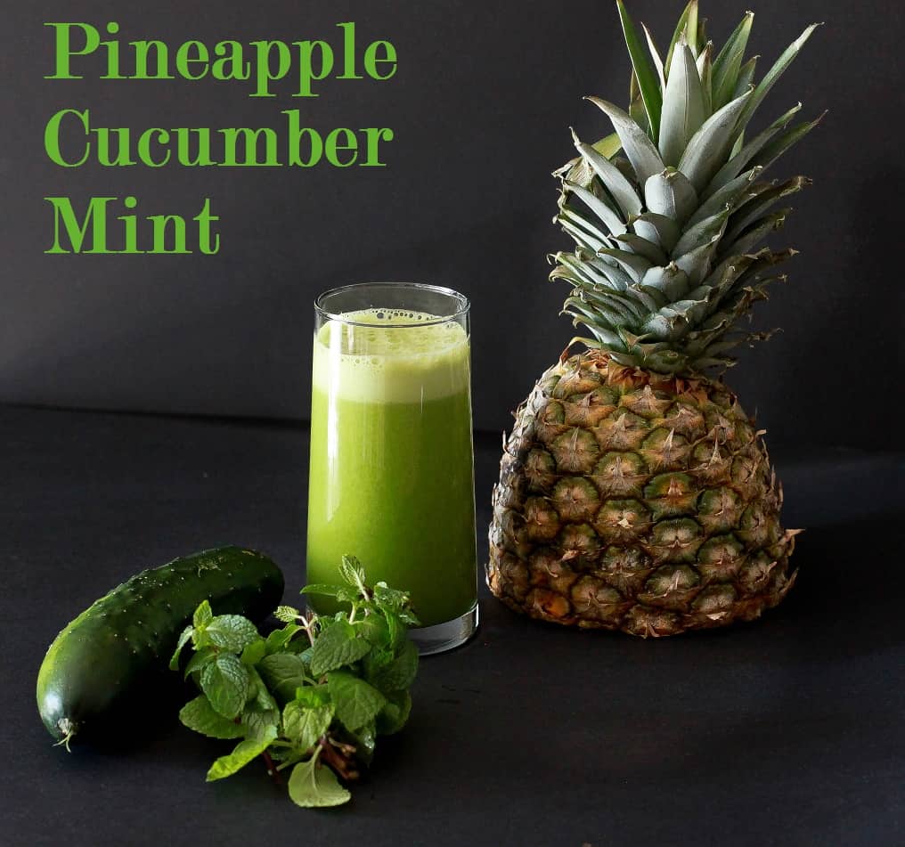 Pineapple cucumber mint juice