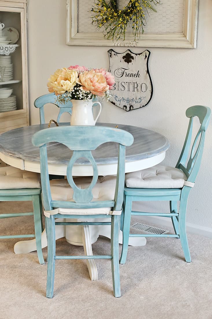 Table and chairs cottage makeover