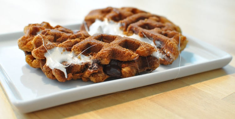 Waffle iron smores