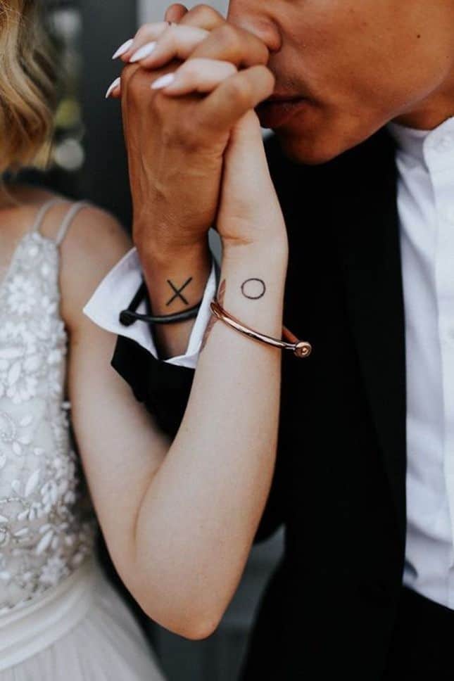 X and o wedding tattoo
