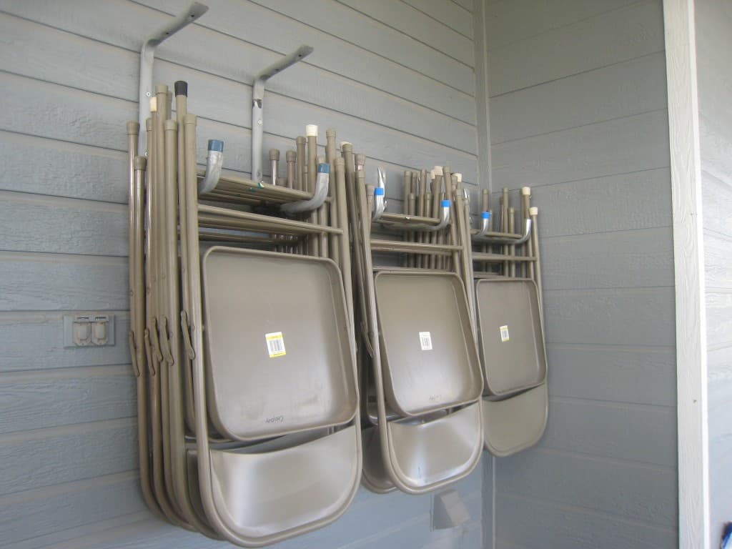 Folding chair hooks