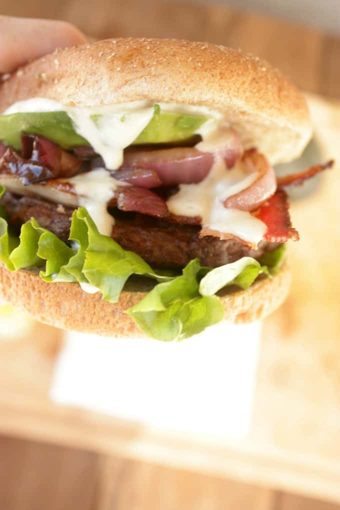 Gorgonzole bacon burger