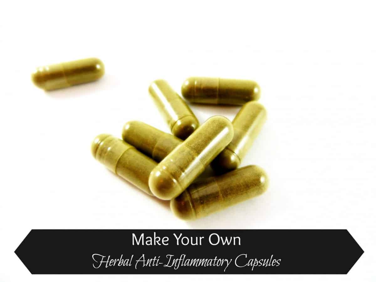 Homemade herbal anti inflammatory capsules