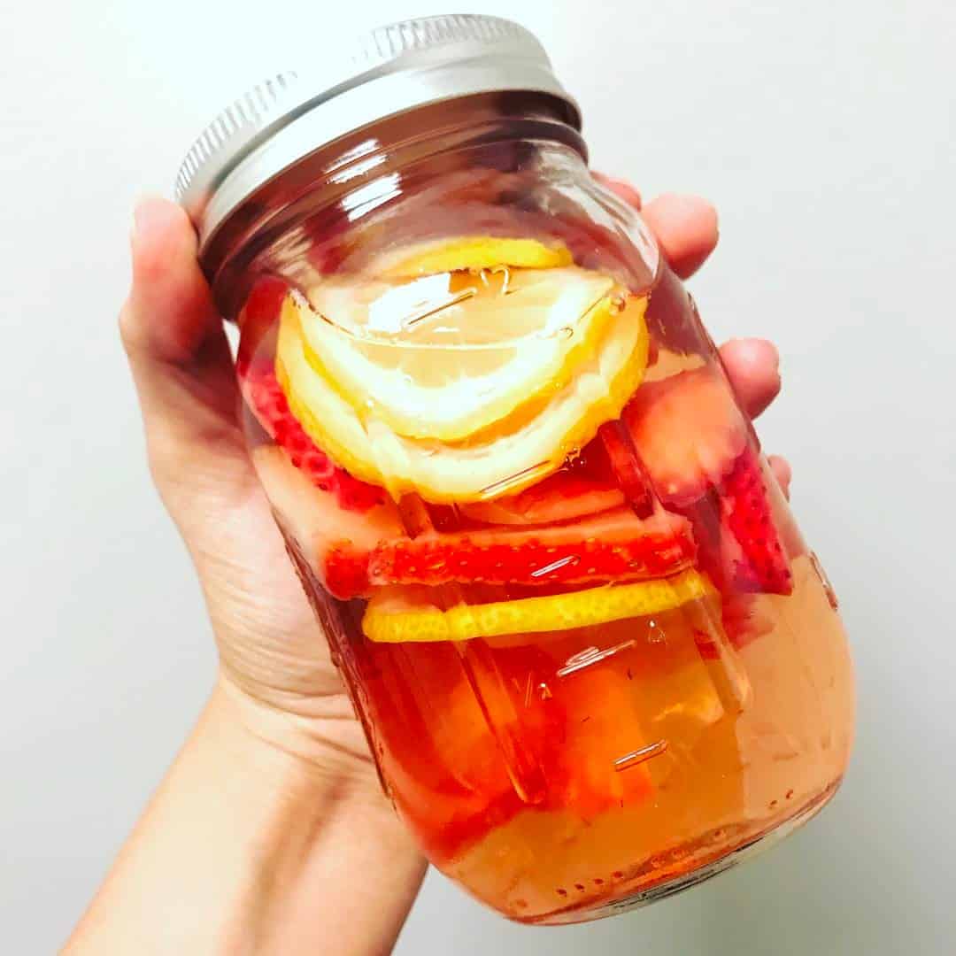 Lemon strawberry water