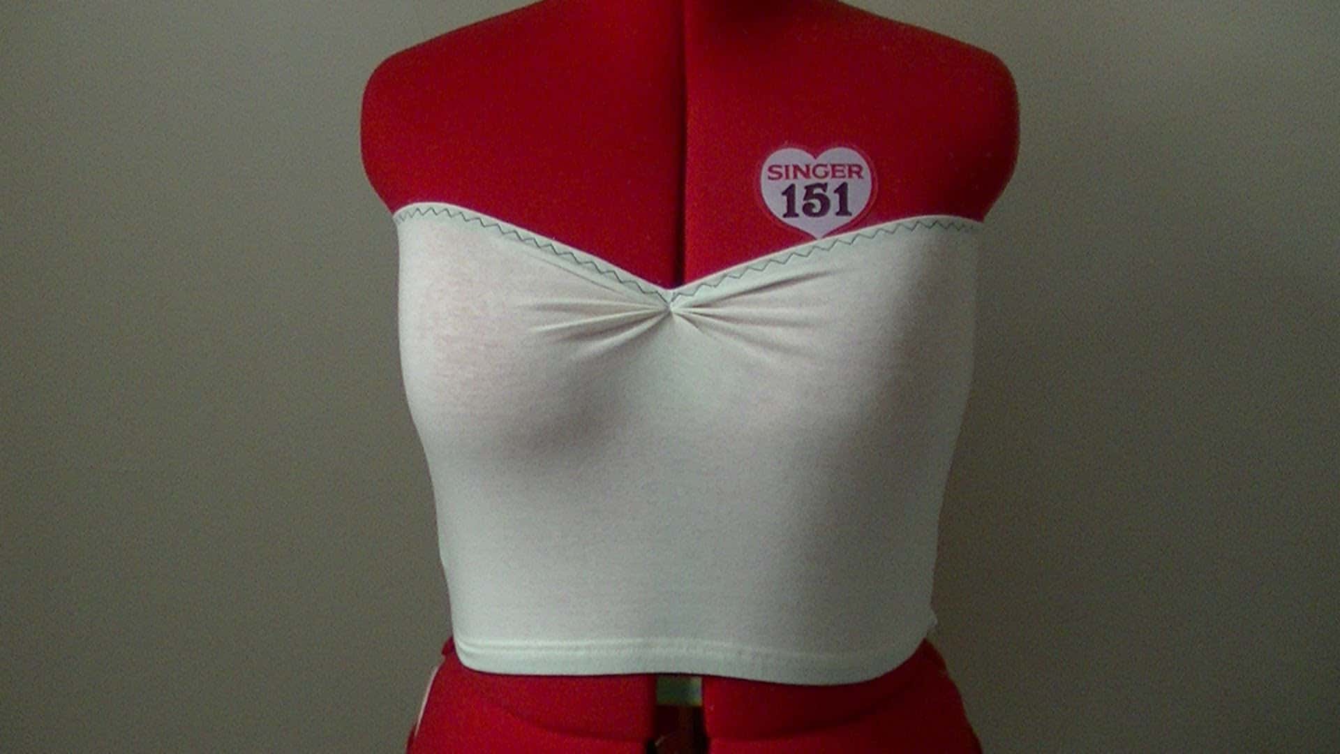 Pinched bandeau from a tank top