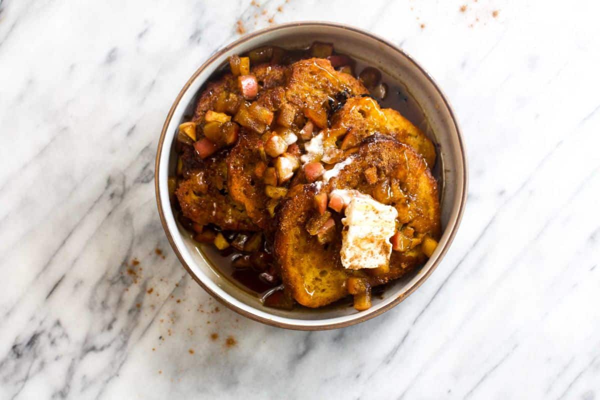 Pumpkin spice french toast for fall