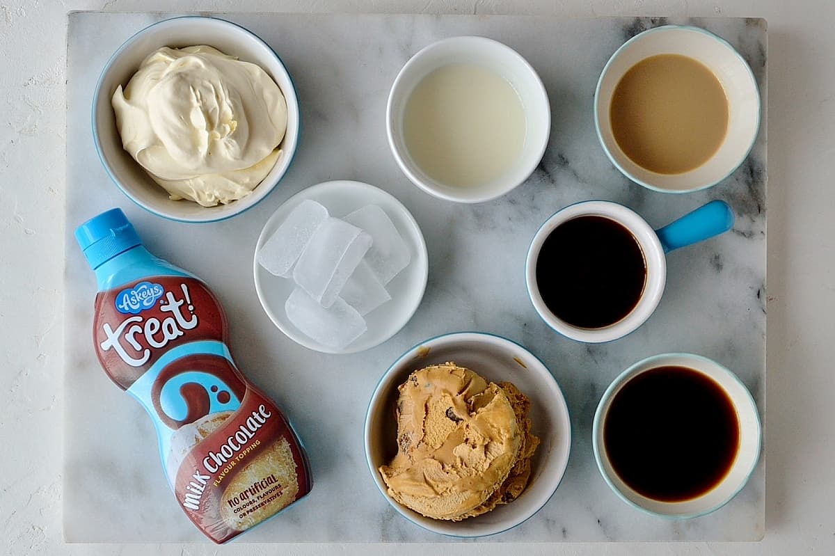 Boozy coffee milkshakes ingredients