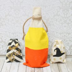 Candy corn halloween party favour bag