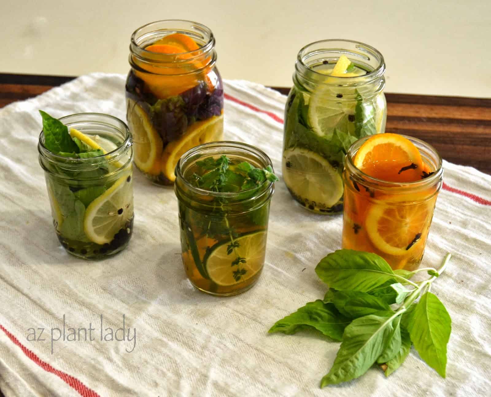 Citrus and mint air freshener jars