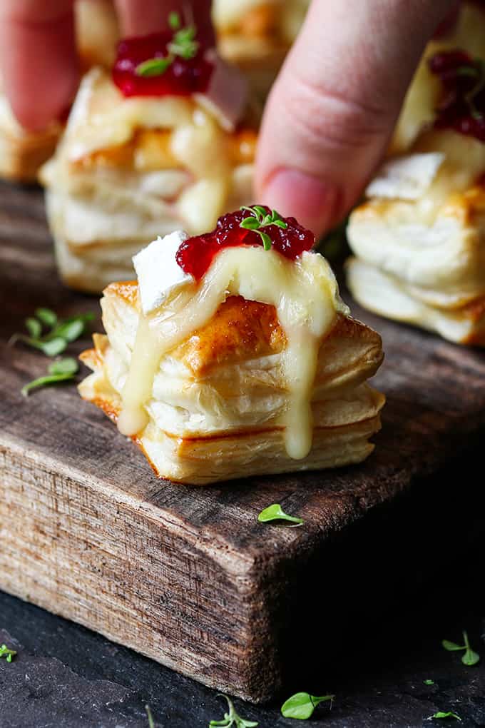 Cranberry and brie bites