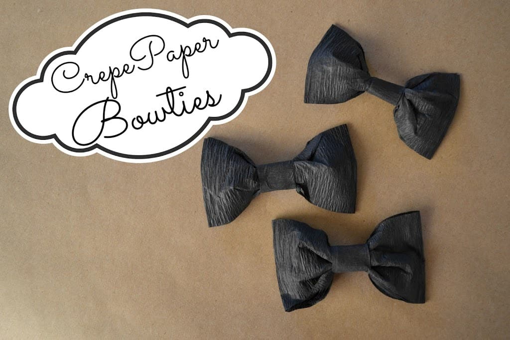 Crepe paper bow ties