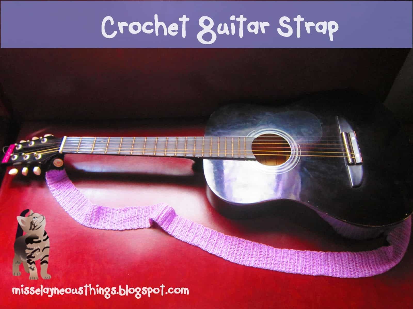 Crochet guitar strap