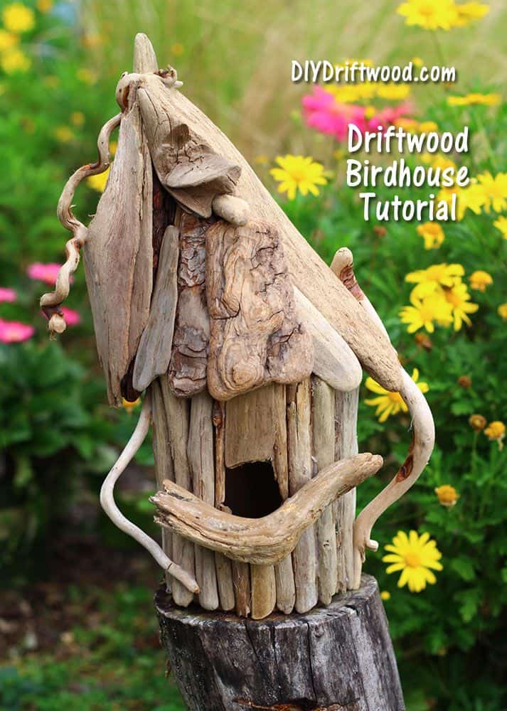 Diy driftwood bird house
