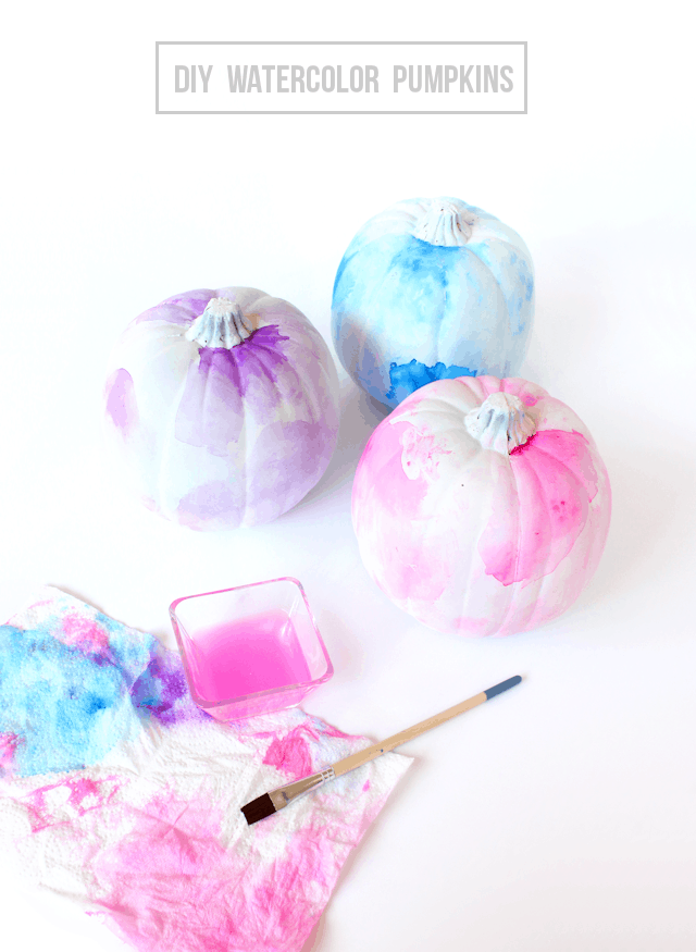 Diy watercolor pumpkins