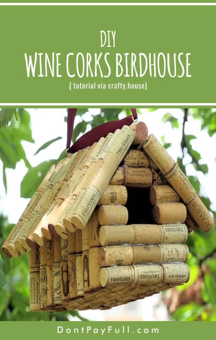 Diy wine corks birdhouse