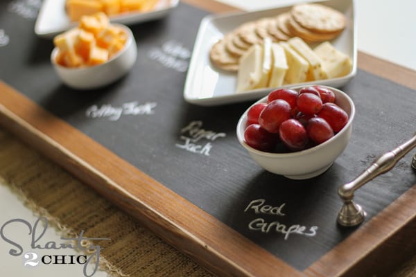 Diy chalkboard tray