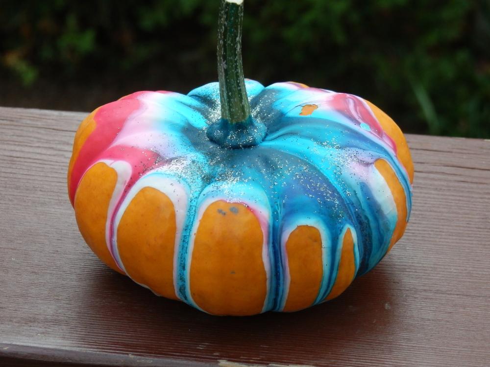 Funky pattern halloween pumpkin decoration 