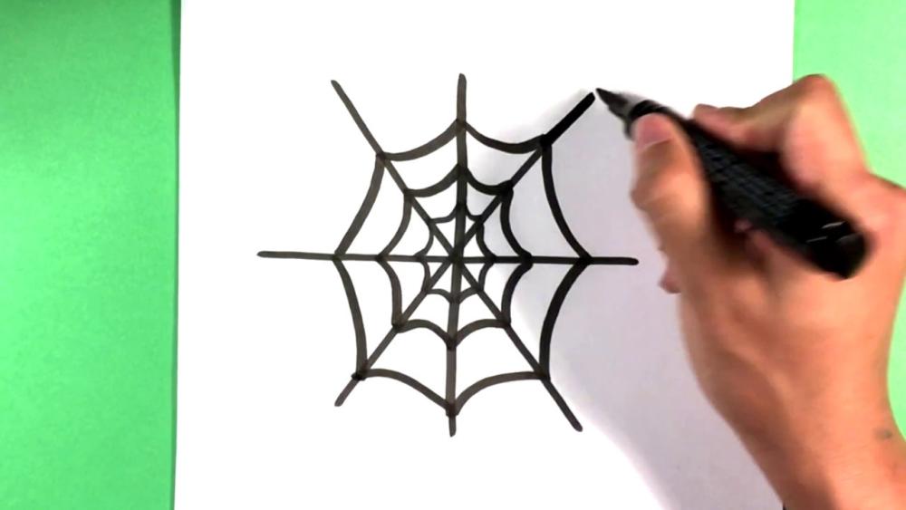 How to draw a spider web