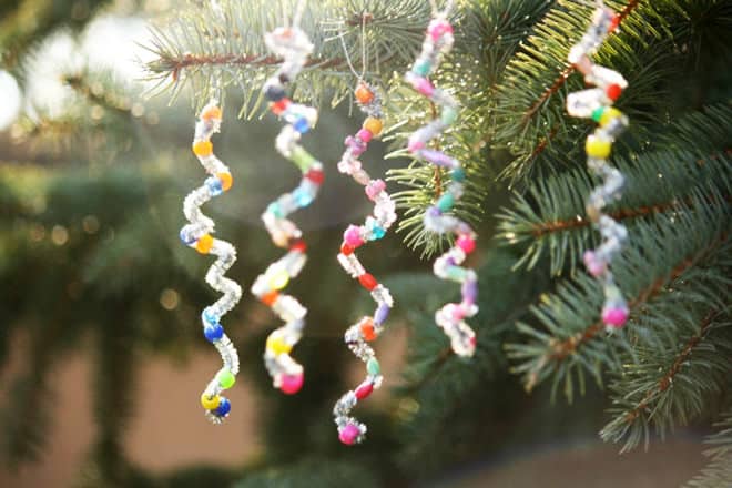 Icicle ornaments diy