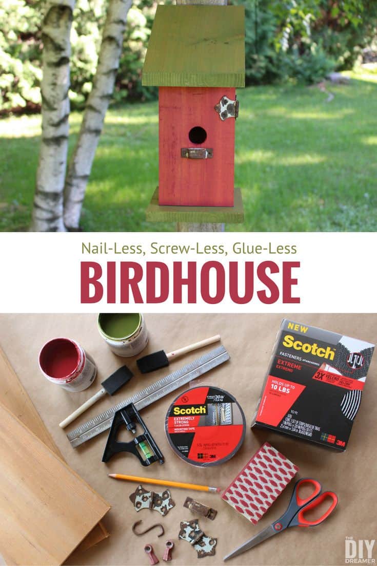 Nail less, screw less, glue less bird house